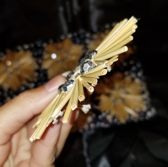 ❗ SOLD! 14 Bamboo ornaments Stars/Snowflakes - Picture 2 of 4